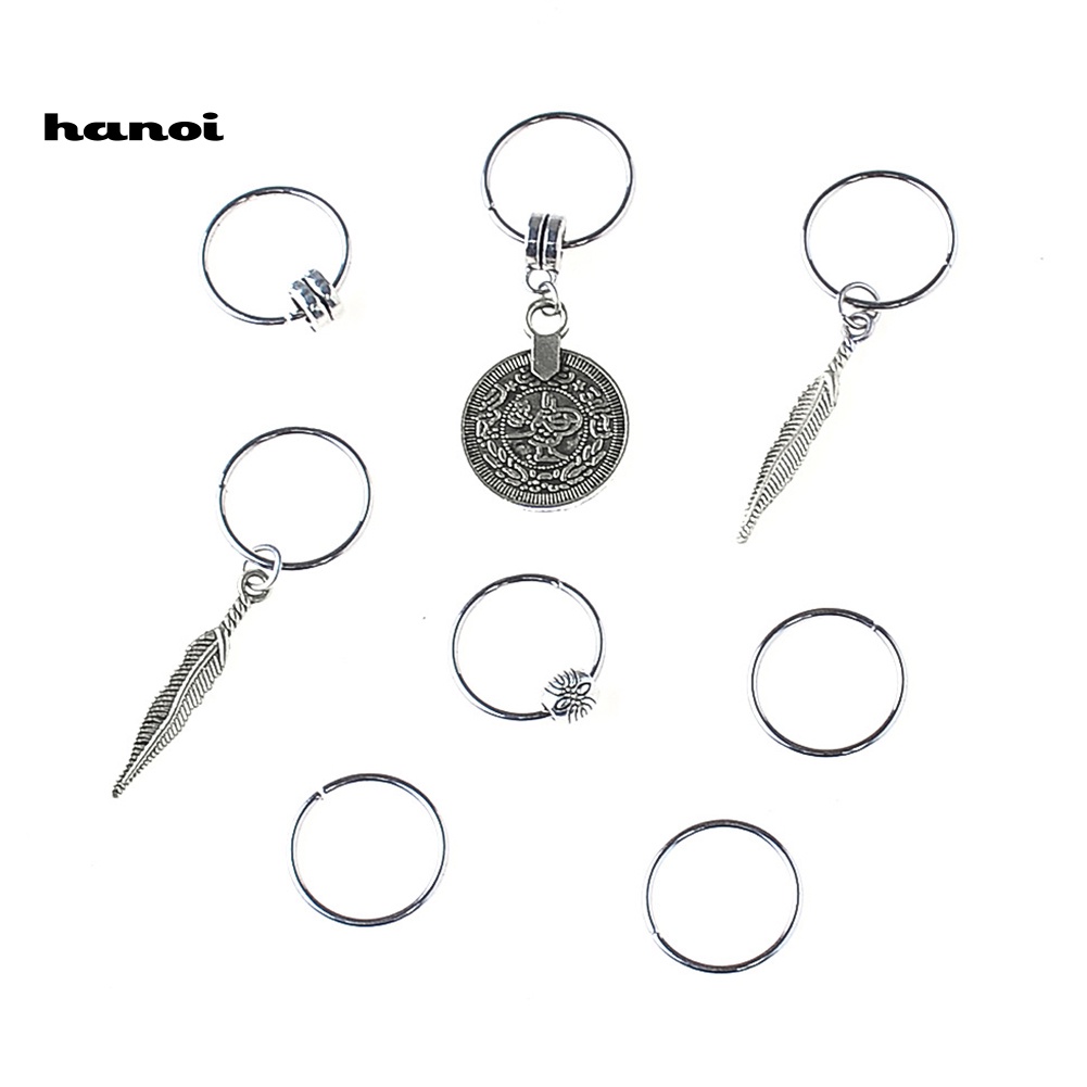 1 Gói Kẹp Tóc Đuôi Heo Châu Phi Đính Hạt / Đồng Xu DIY Dành Cho Nữ