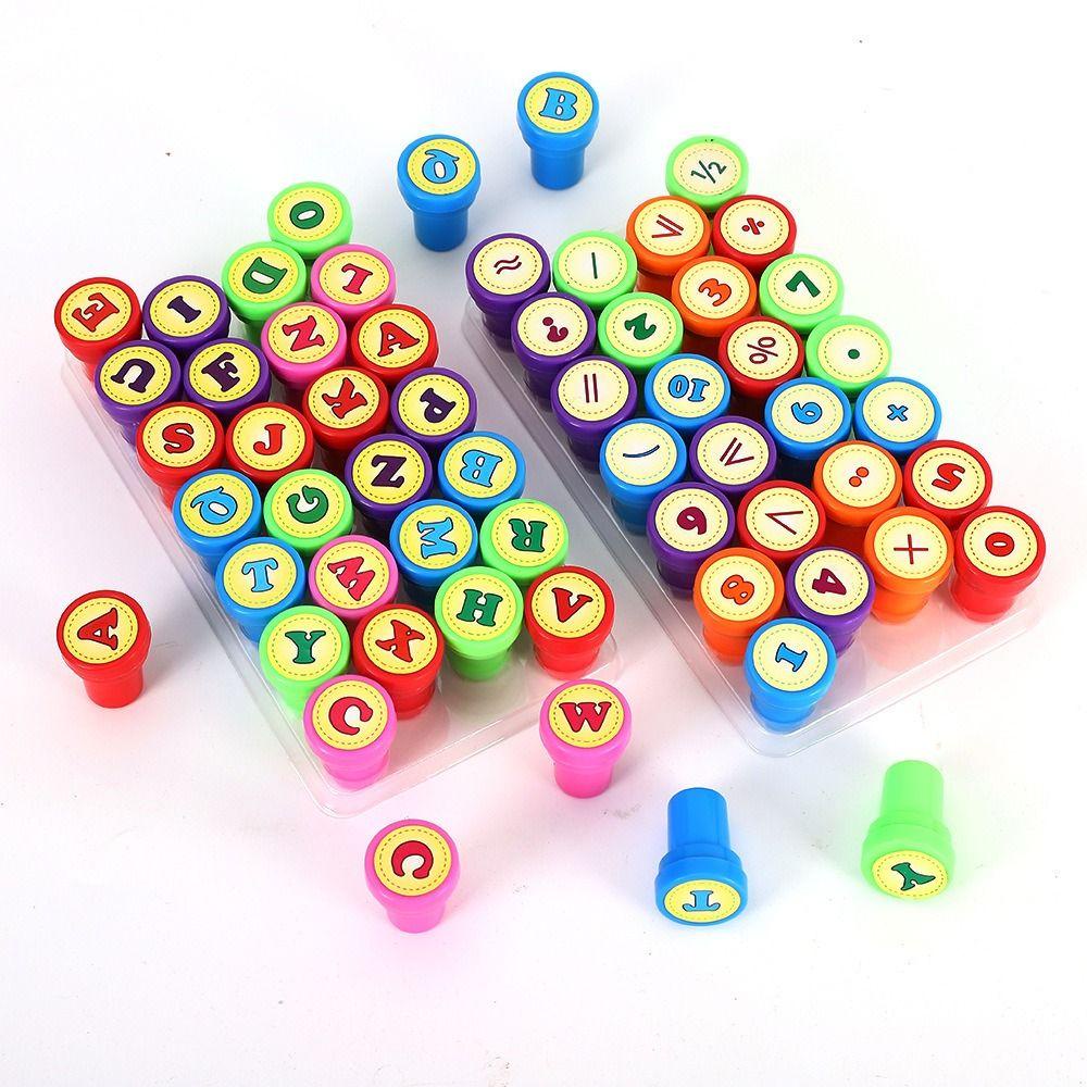 Isitaftb Con Dấu Hình Tròn In Số 26 Chữ Cái Hoạt Hình diy Không Có Mực Dùng Làm Scrapbook