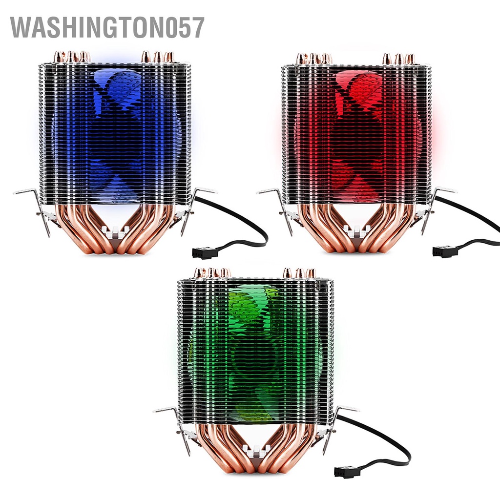 Washington057 Kiểm soát nhiệt độ Bộ làm mát CPU 6 ống dẫn Yên tĩnh 800-2200 vòng quay cho AMD/INTEL