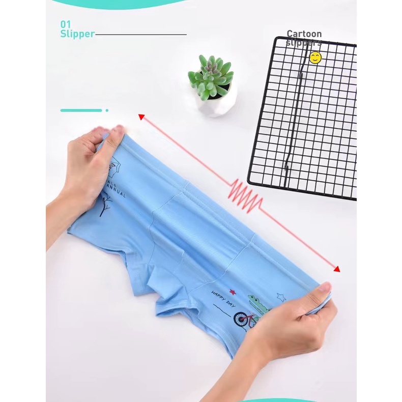 Set 5 quần lót đùi/Quần chip đùi bé trai hoạ tiết hoạt hình  giúp bé thoải mái