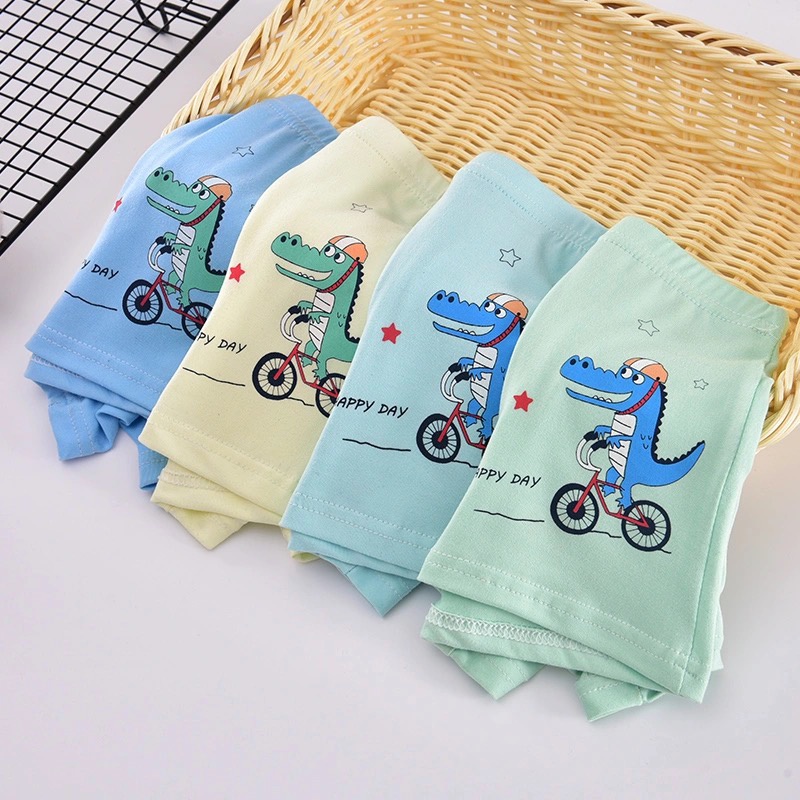 Set 5 quần lót đùi/Quần chip đùi bé trai hoạ tiết hoạt hình  giúp bé thoải mái