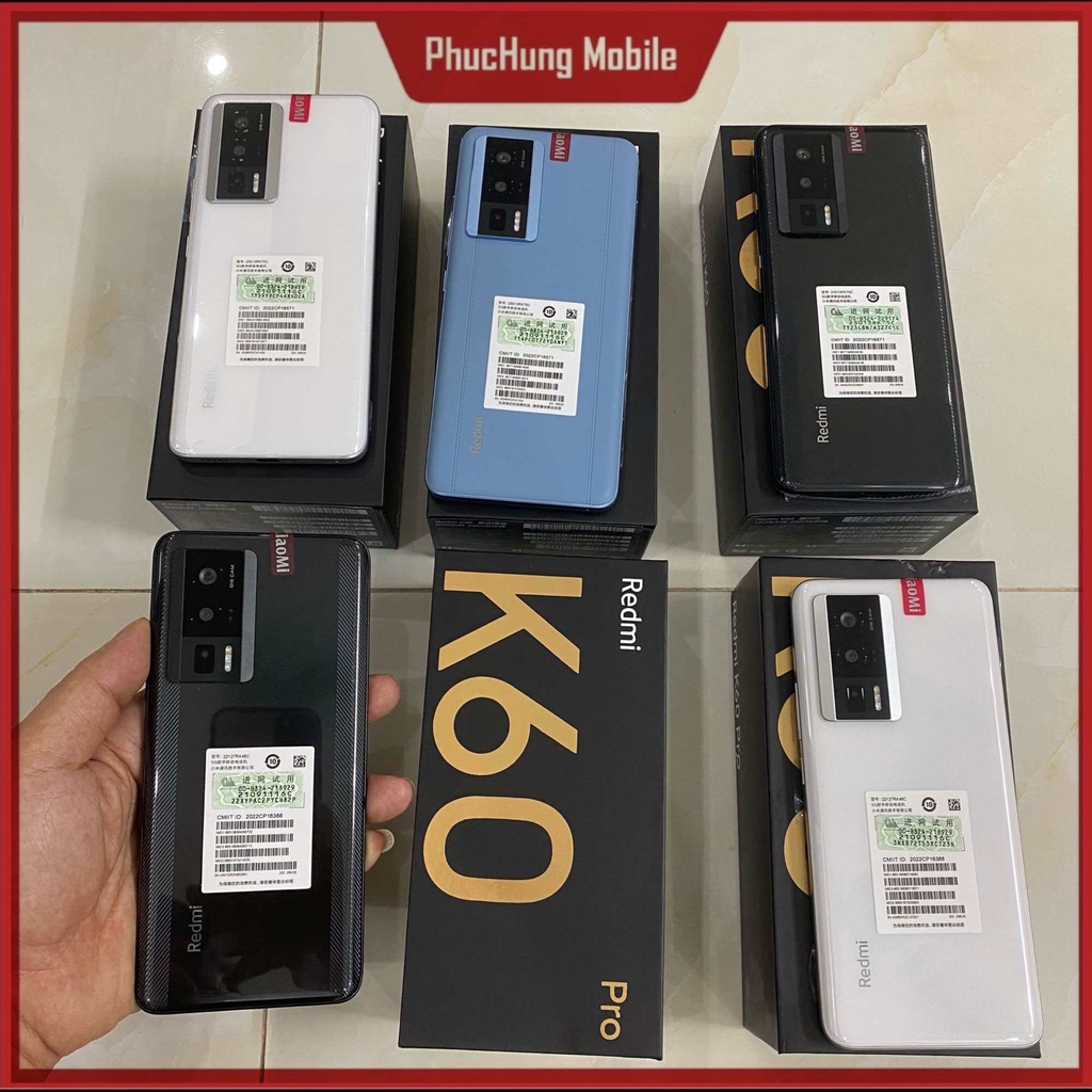 Điện thoại Xiaomi Redmi K60 Pro, Chip Snap 8 Gen 2, Pin 5.000 mAh, Sạc nhanh 120W.