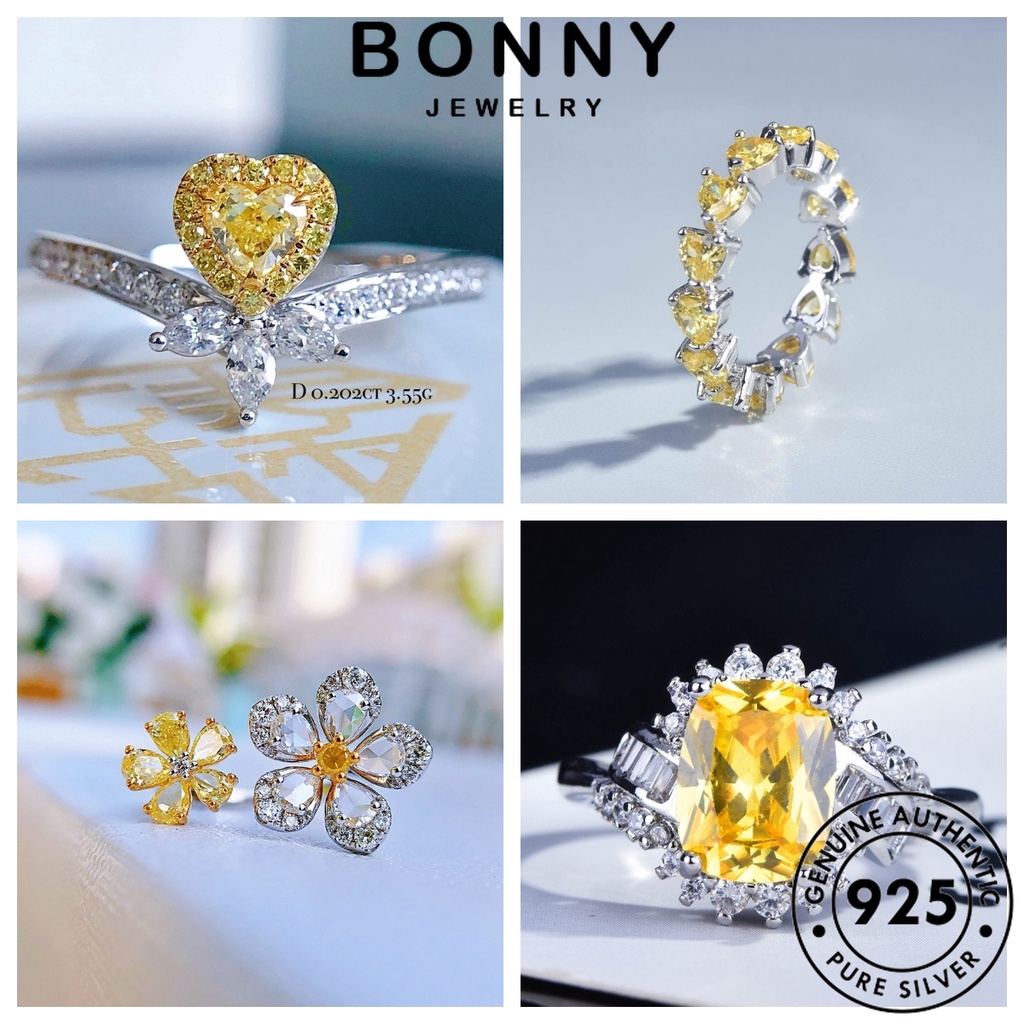 Trang sức bonny phụ nữ ruby 925 trang sức sang trọng citrine nguyên bản nhẫn sapphire bạc ngọc lục bảo m102