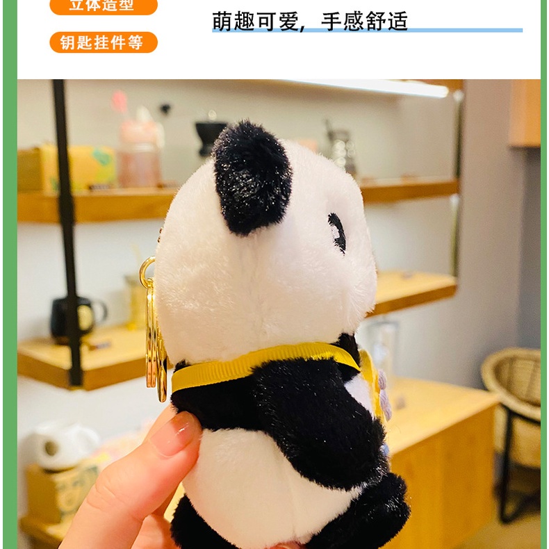 Móc Khóa Gấu Trúc Hoạt Hình Nhồi Bông Đáng Yêu