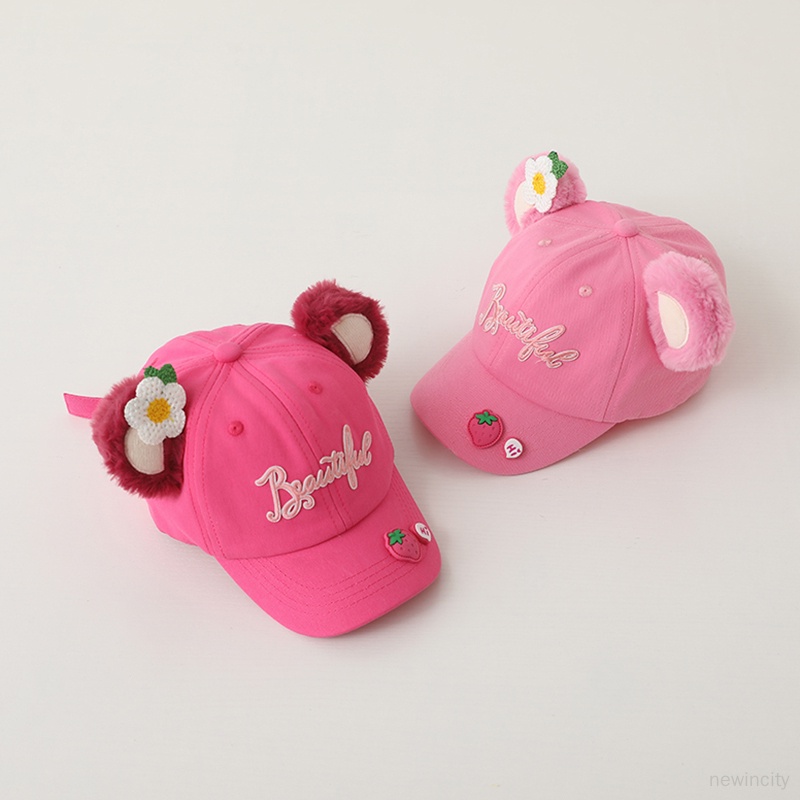 Mũ Lưỡi Trai Thêu Chữ Phong Cách Hàn Quốc Cho Bé Gái