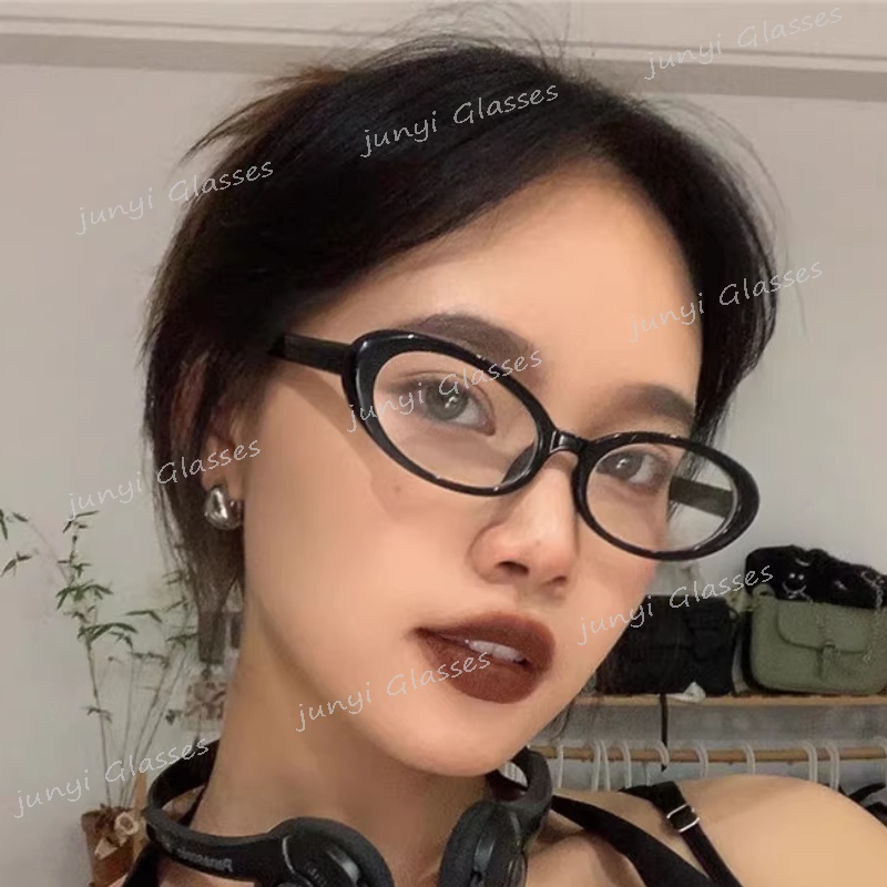Mắt Kính Gọng Oval Y2K Chống Ánh Sáng Xanh Phong Cách Âu Mỹ Cổ Điển Thời Trang Cho Nữ
