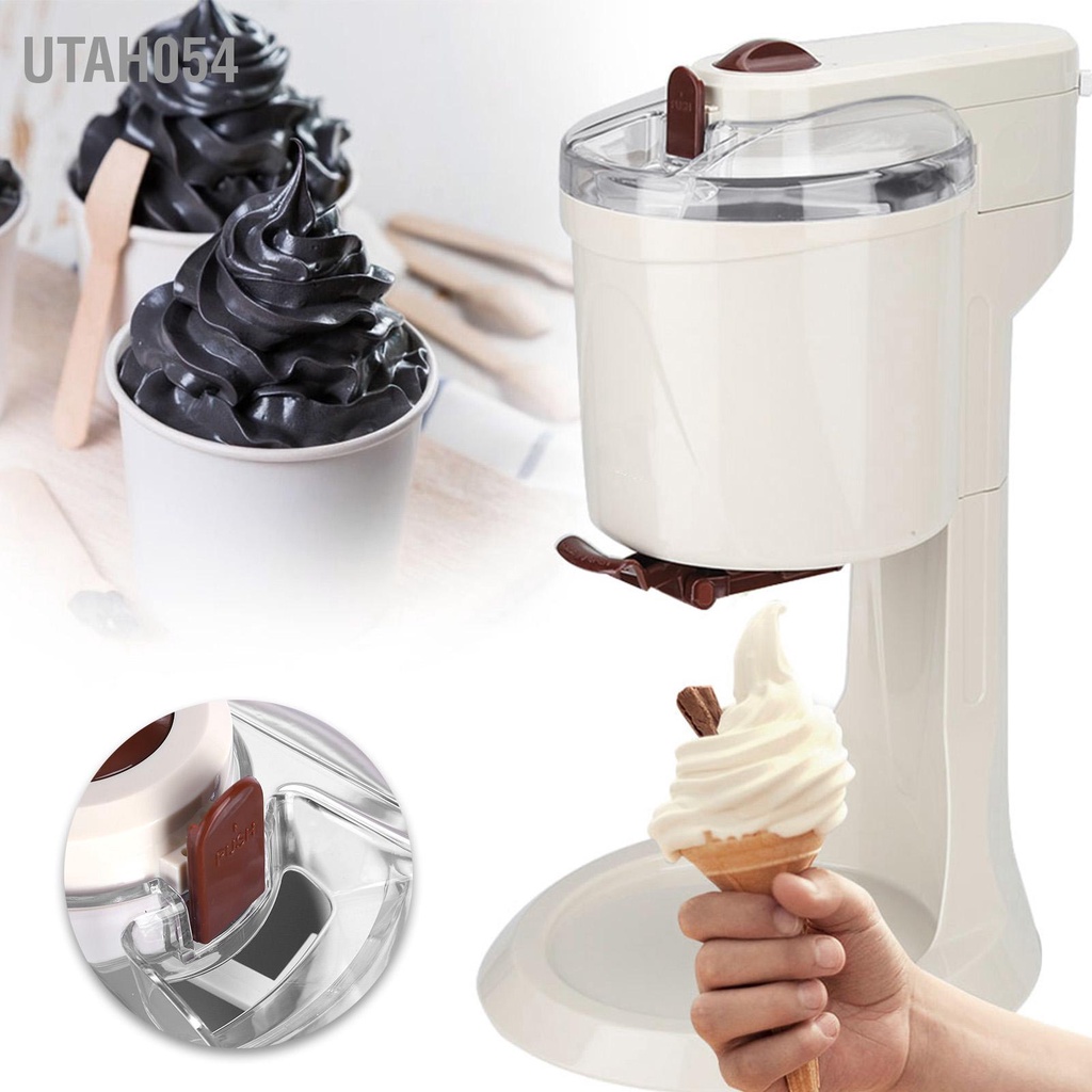Utah054 CompleteAutomatic Máy Làm Kem Trẻ Em Hộ Gia Đình Mini Đa Năng Hình Nón CN Cắm 220V
