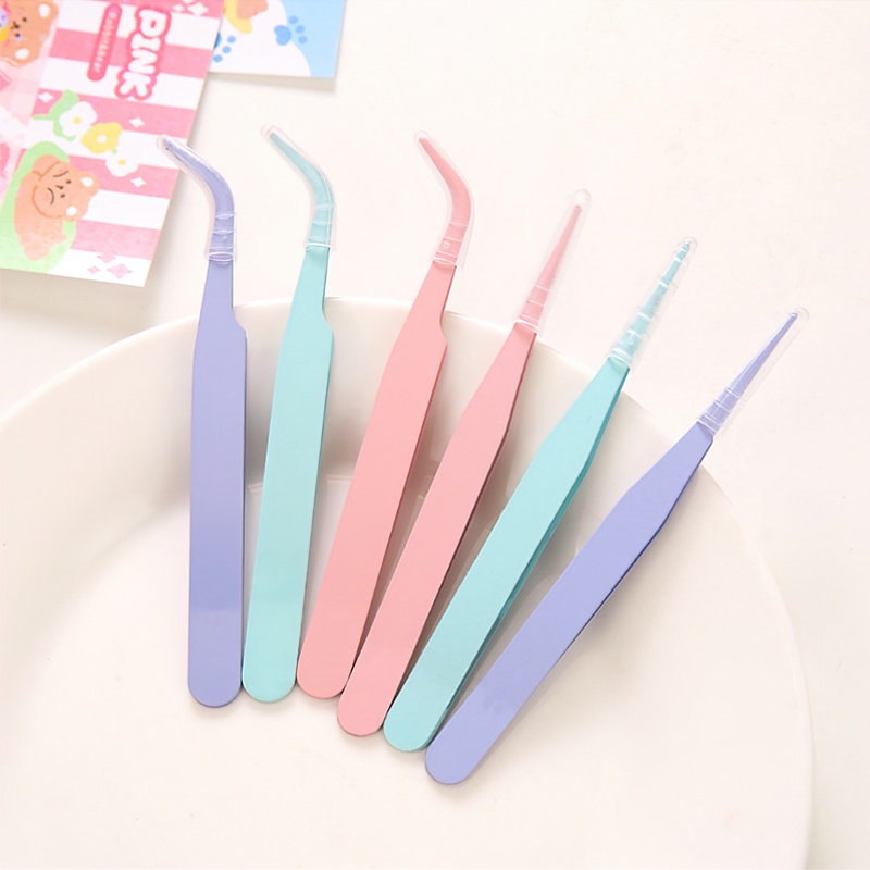 Nhíp Nhọn Thẳng Và Cong Cho Miếng Dán Nối Mi Miếng Dán Móng Tay Miếng Dán Đá Quý Kim Cương - joyhome_official