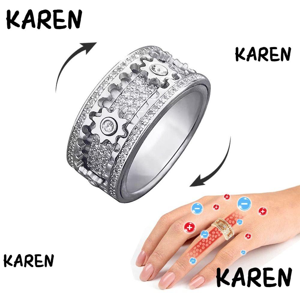 Nhẫn Hình Bánh Răng 3D Xoay Tròn Thủ Công Độc Đáo