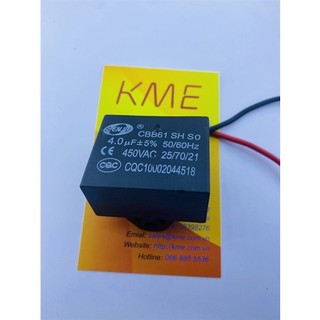 Tụ quạt 4uf 450v dây senju cbb61
