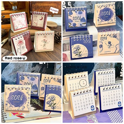 Lịch 2024 Để Bàn Màu Sắc Ngẫu Nhiên