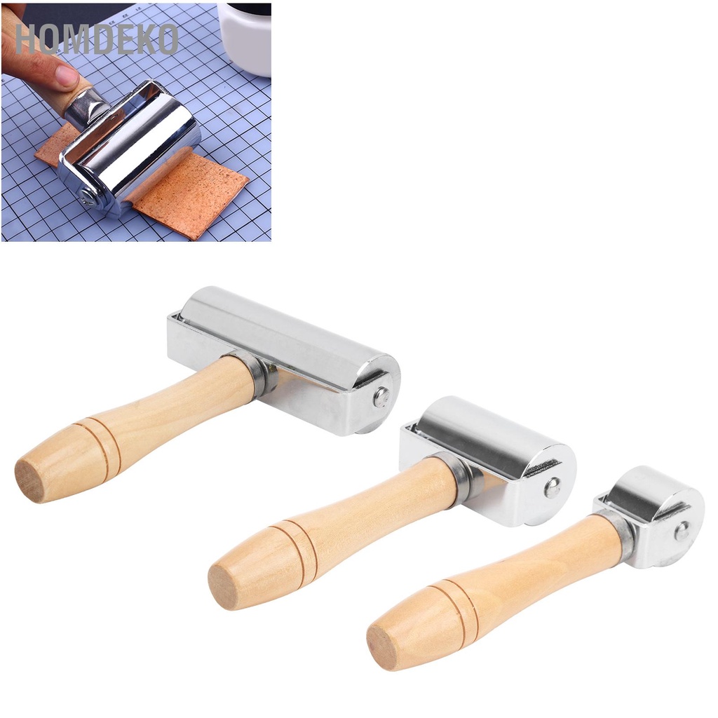 Con lăn kim loại tay cầm gỗ độ dài 25, 60, 100mm Homdeko J.