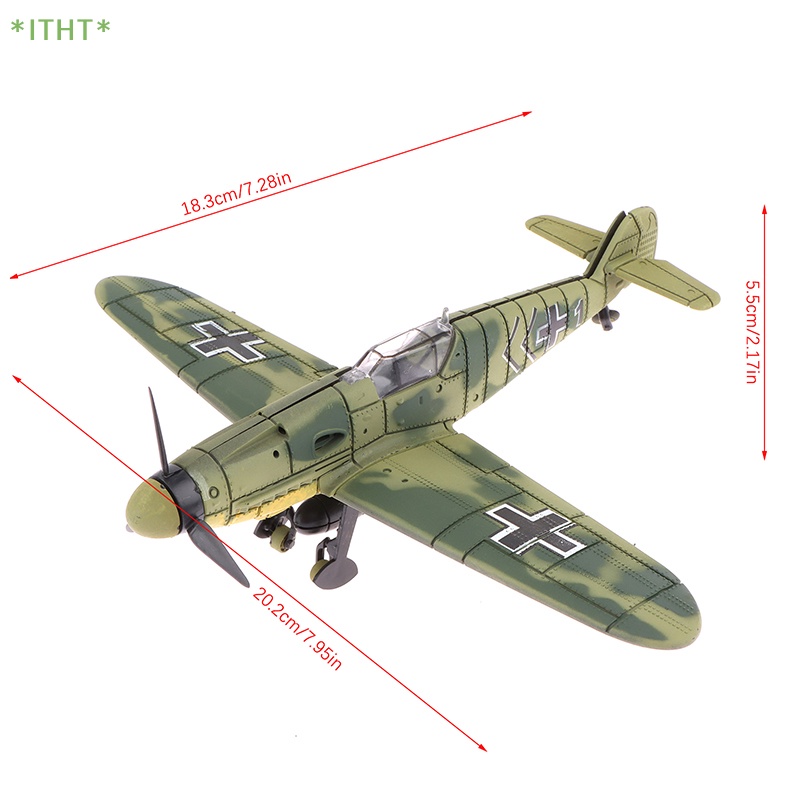 1 Mô Hình Máy Bay Chiến Đấu Đức BF109 UK Hurricane Fighter 4D 1 / 49 Mới