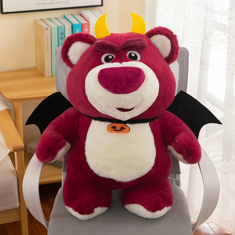 Thú Nhồi Bông Hình Gấu Dâu Tây 3 Demon Lotso Làm Quà Halloween Cho Bé Gái