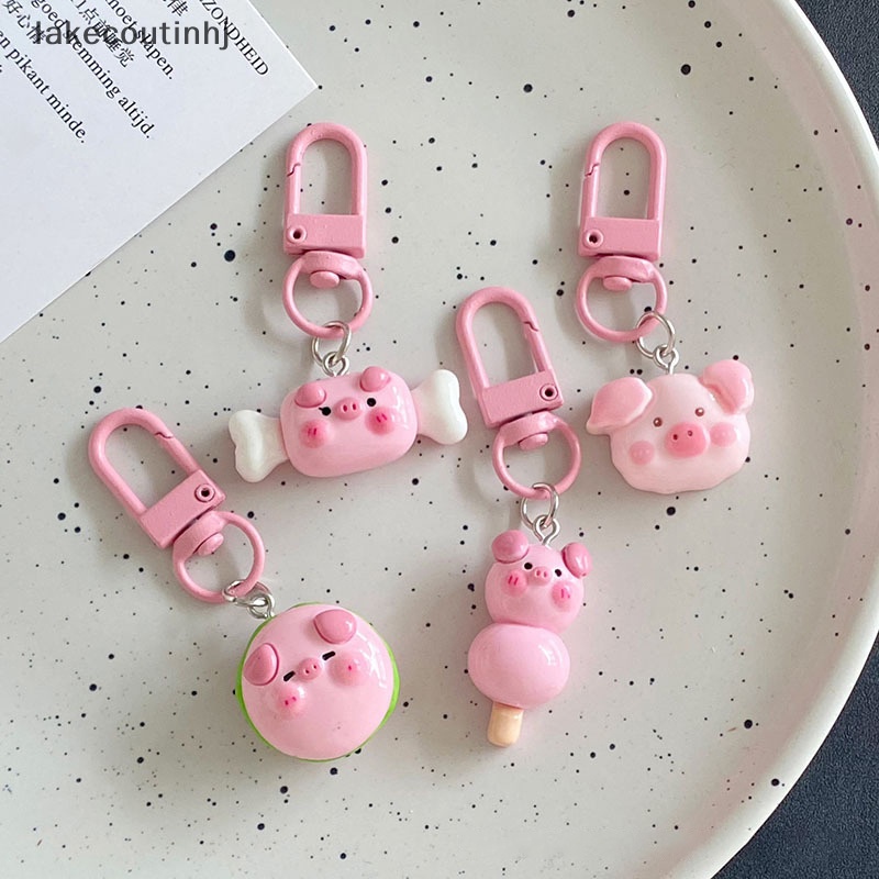 Móc Khóa Hình Heo Hồng Ba Chiều Dễ Thương