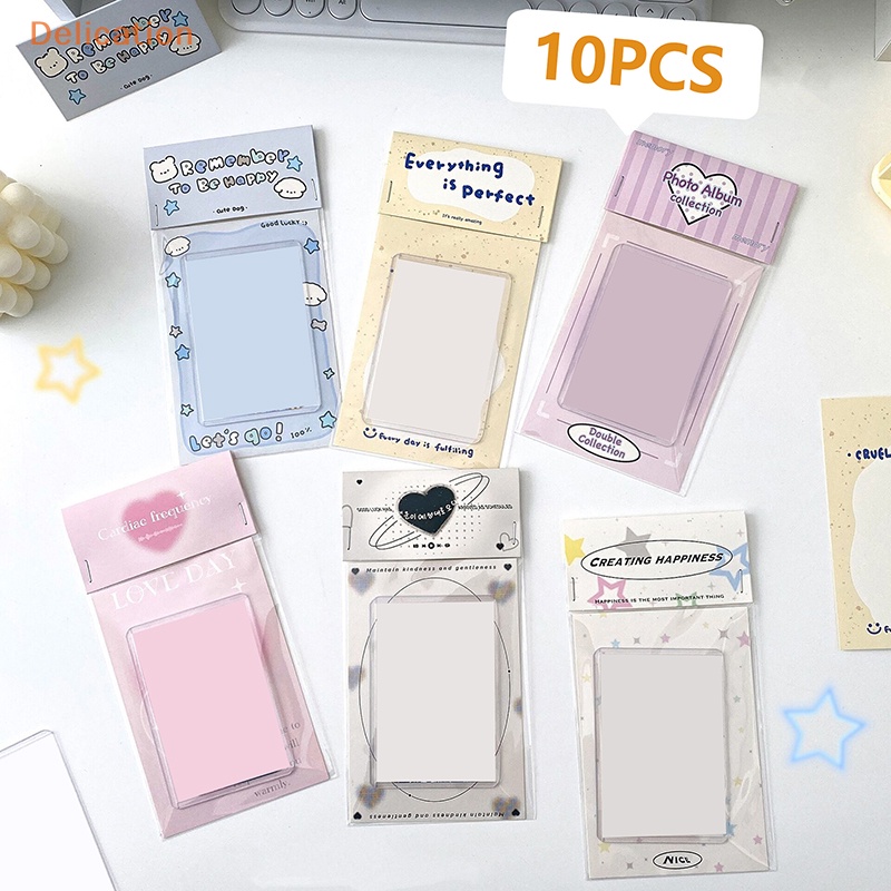 10 Túi thẻ giấy đựng thẻ ảnh ELEBUY 3 inch phong cách kawaii cho văn phòng