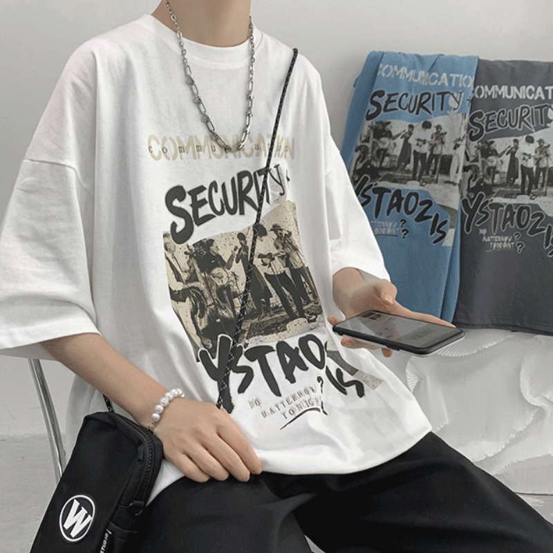 Iris-T áo phông nam Áo Thun phông áo nam thun Áo Thun Form Rộng Ngắn Tay Unisex  Độc đáo Chất lượng cao Beautiful Cái mới C98AEX3 36Z230909