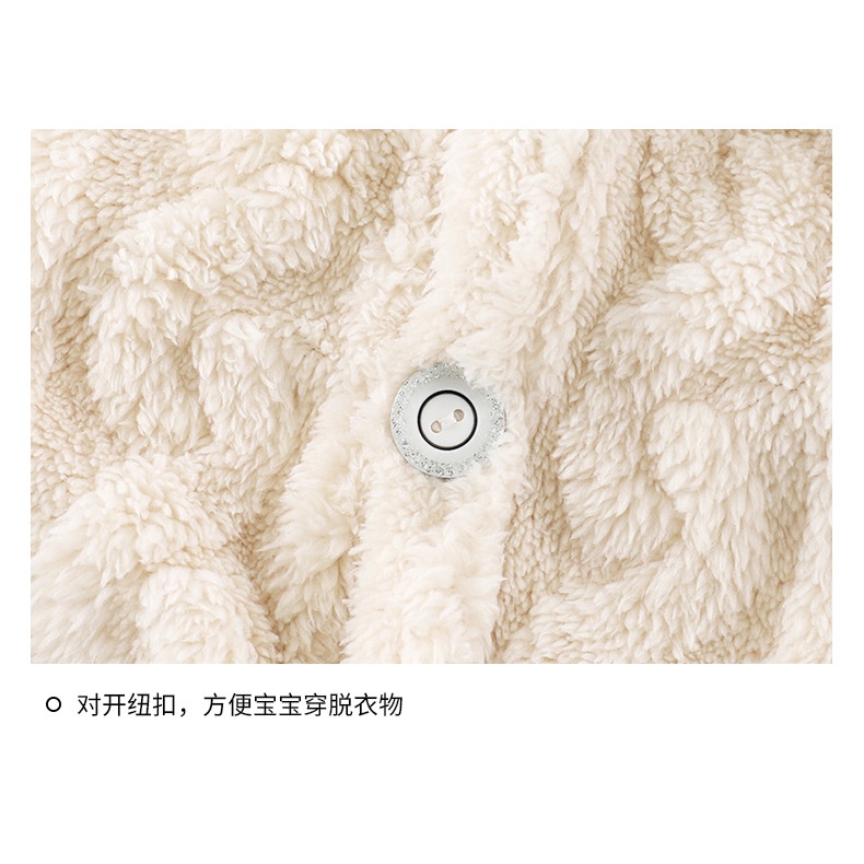 Bộ Đồ Ngủ Tay Dài Dày Dặn Có Túi Dành Cho Trẻ Em 80-160cm