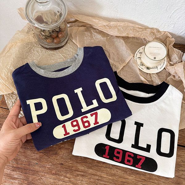 ♕ Thời Trung Niên Trẻ Em ♕Áo Thun cotton Tay Dài In Chữ Màu Sắc Tương Phản Phong Cách Hàn Quốc Thời Trang Xuân Thu Dành Cho Trẻ Em