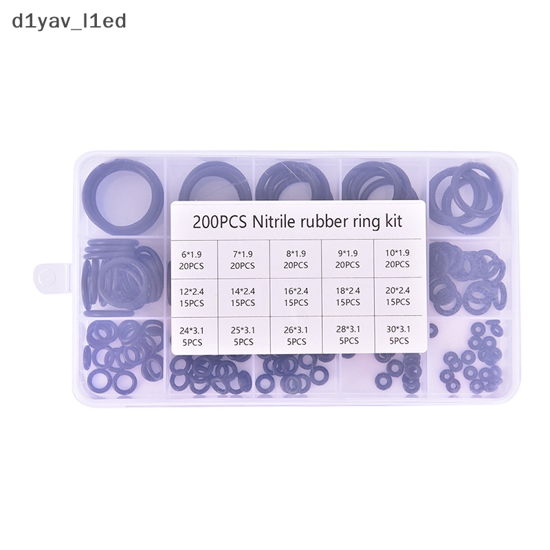 DD 200 cái/bộ O Ring Kit hydrolock cao su O-ring máy giặt Gasket niêm phong các loại ED