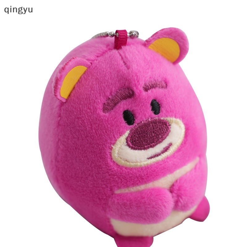 Mới 1 cái sang trọng dâu gấu búp bê túi xách mặt dây chuyền túi búp bê cặp đôi búp bê móc khóa đồ chơi sang trọng quà tặng nhồi bông đồ chơi sang trọng tốt