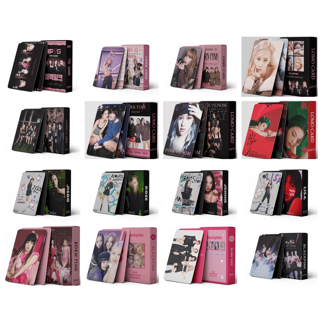 55 Pcs BLACK-PINK Coachella BPTG Album Lomo Card Kpop Photocards Postcards BORN PINK Black PINK VENOM New Arrivals