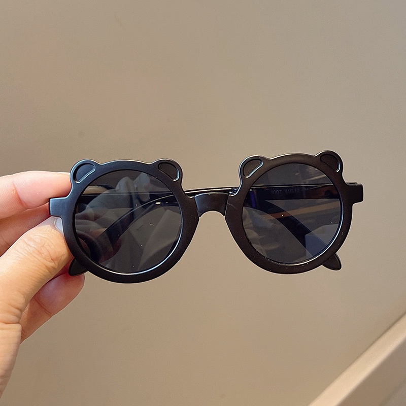 Kính Mát Chống Tia UV Hình Gấu Dễ Thương Cho Bé Có Thể Gấp Gọn