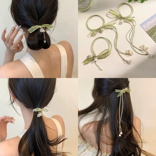 Dây Buộc Tóc Cao Su Họa Tiết Ruy Băng Đơn Giản Thời Trang Hè Cho Nữ