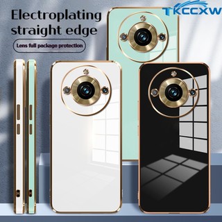 Ốp Điện Thoại Silicon Dẻo Tráng Gương Sang Trọng Siêu Mỏng Cho Realme 11 Pro + Pro Plus Narzo 60 Pro