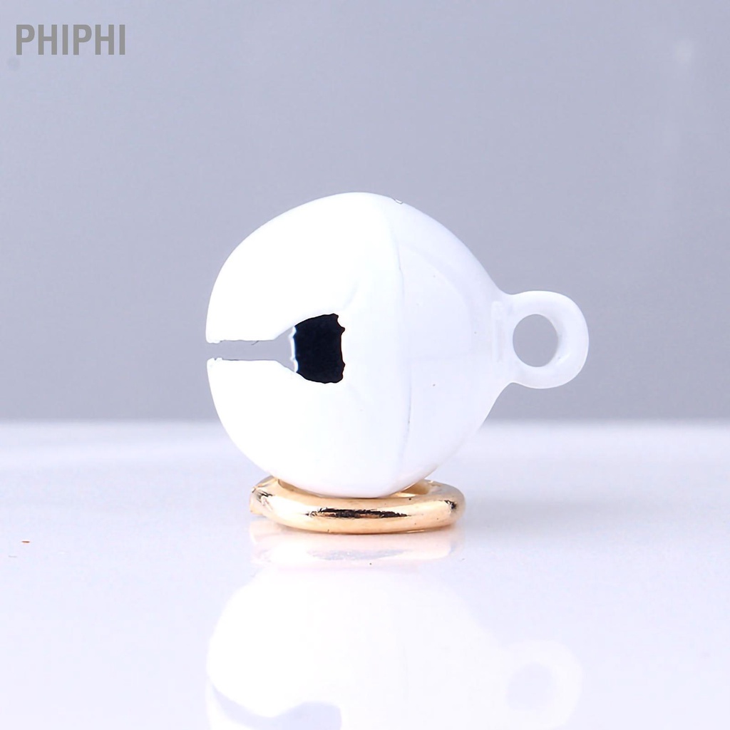 PHIPHI Có hàng sẵn Cổ Thú Cưng Chuông Sắt Tròn Một Mảnh Mặt Dây Chuyền Phụ Kiện Có Móc Khóa Cho Chó Mèo