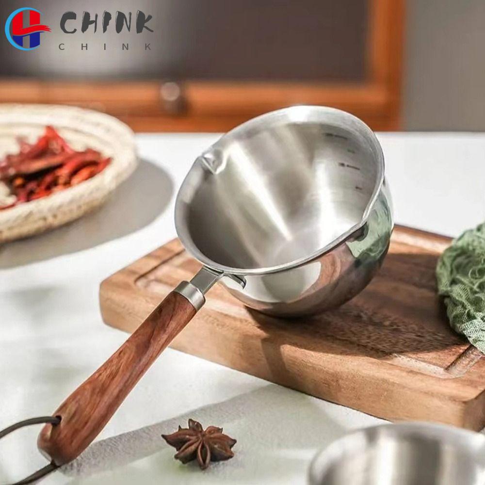 Nồi Nấu Sữa Bằng Inox Cán Gỗ Đa Năng Tiện Dụng
