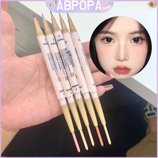 Bút Vẽ Lông Mày 2 Đầu + Phấn Mắt Tơ Tằm Lâu Trôi Không Thấm Nước Làm Sáng Da Abpopa