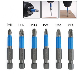 Wear-resistant alloy steel magnetic screwdriver bit set ph1/ph2/ph3/pz1/pz2/pz3