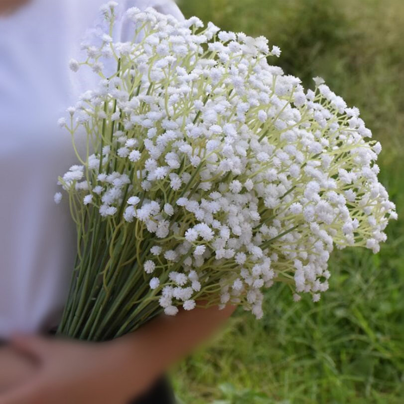 5 cái 108 đầu 52 cm trẻ sơ sinh trắng hơi thở nhân tạo gypsophila hoa bó hoa cho đám cưới trang trí sinh nhật vườn nhà hoa giả