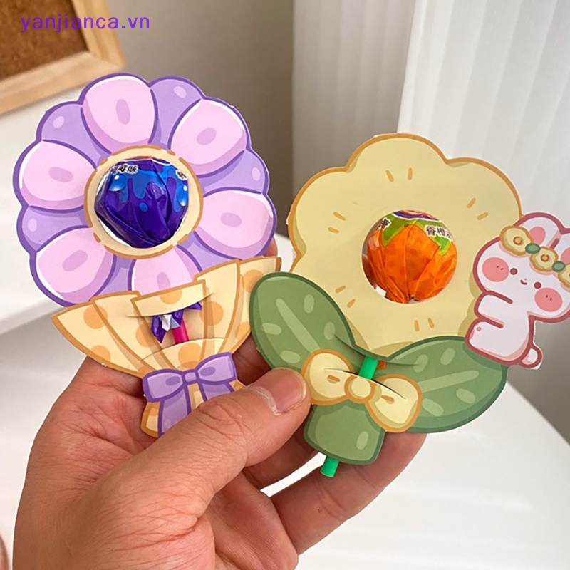 Yanca kẹo mút thẻ trang trí động vật dễ thương hoa đám cưới trẻ em đồ dùng tiệc sinh nhật gấu thỏ quà tặng trang trí bé tắm vn