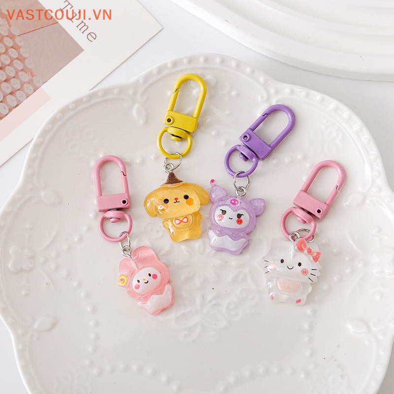 Vastji sanrio phim hoạt hình anime hello kitty keychain cinnamon dog kuromi melody keyring bag mặt dây chuyền ch phụ kiện chìa khóa ô tô dễ thương vn