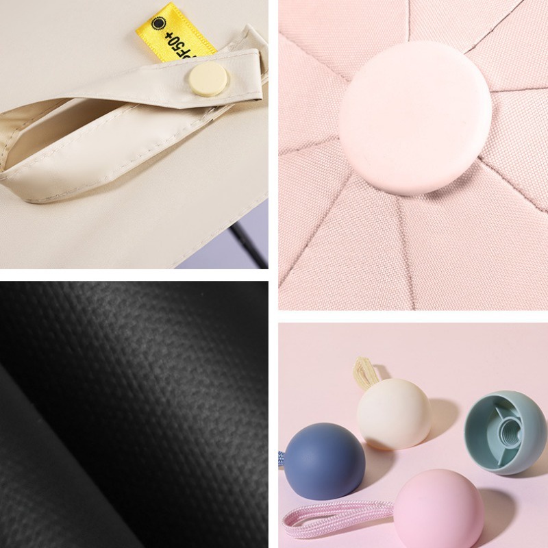 Dù Gấp 5 Khúc mini Chống Mưa Nắng Chống Tia uv Hình Viên Con Nhộng Dành Cho Nữ