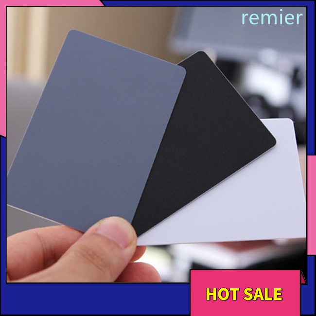 Re 3 in 1 white black grey balance cards 18-degree small grey card with neck strap phụ kiện chụp ảnh