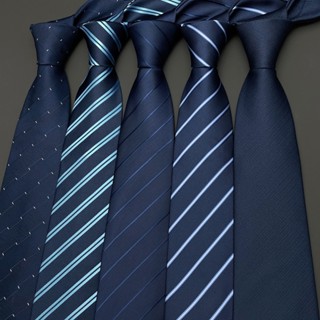 Cà vạt EFAN bản rộng 8cm màu xanh đậm lịch lãm cho nam