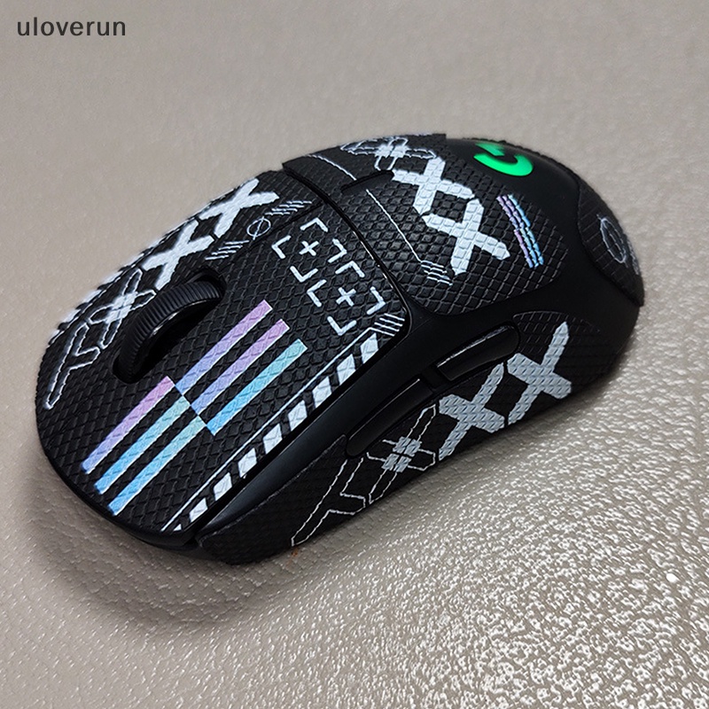 Uloverun mouse grip tape skate handmade sticker non slip suck sweat for logitech g pro x superlight wireless mouse vn
