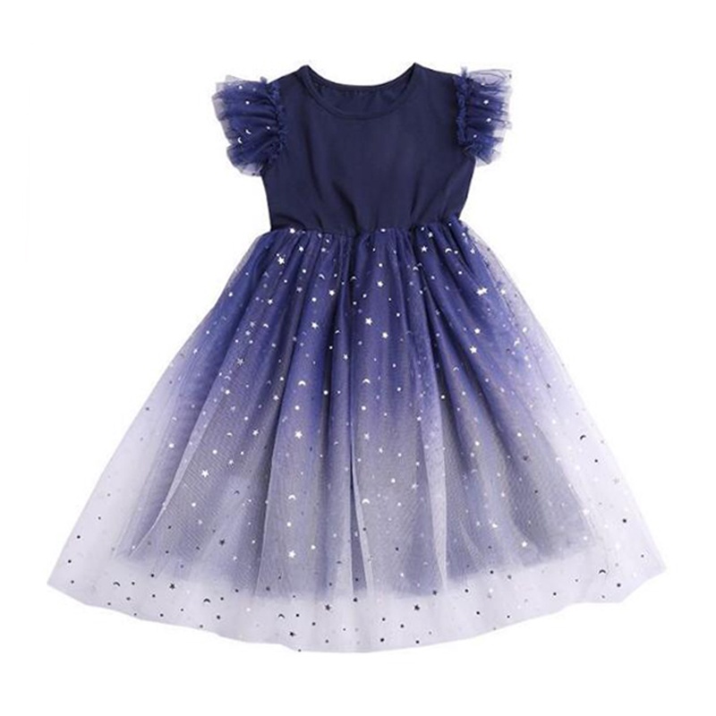 Esct tám cô gái váy mới váy đông lạnh váy công chúa trẻ em cotton sequins disney dress trẻ em cô gái quần áo thời trang