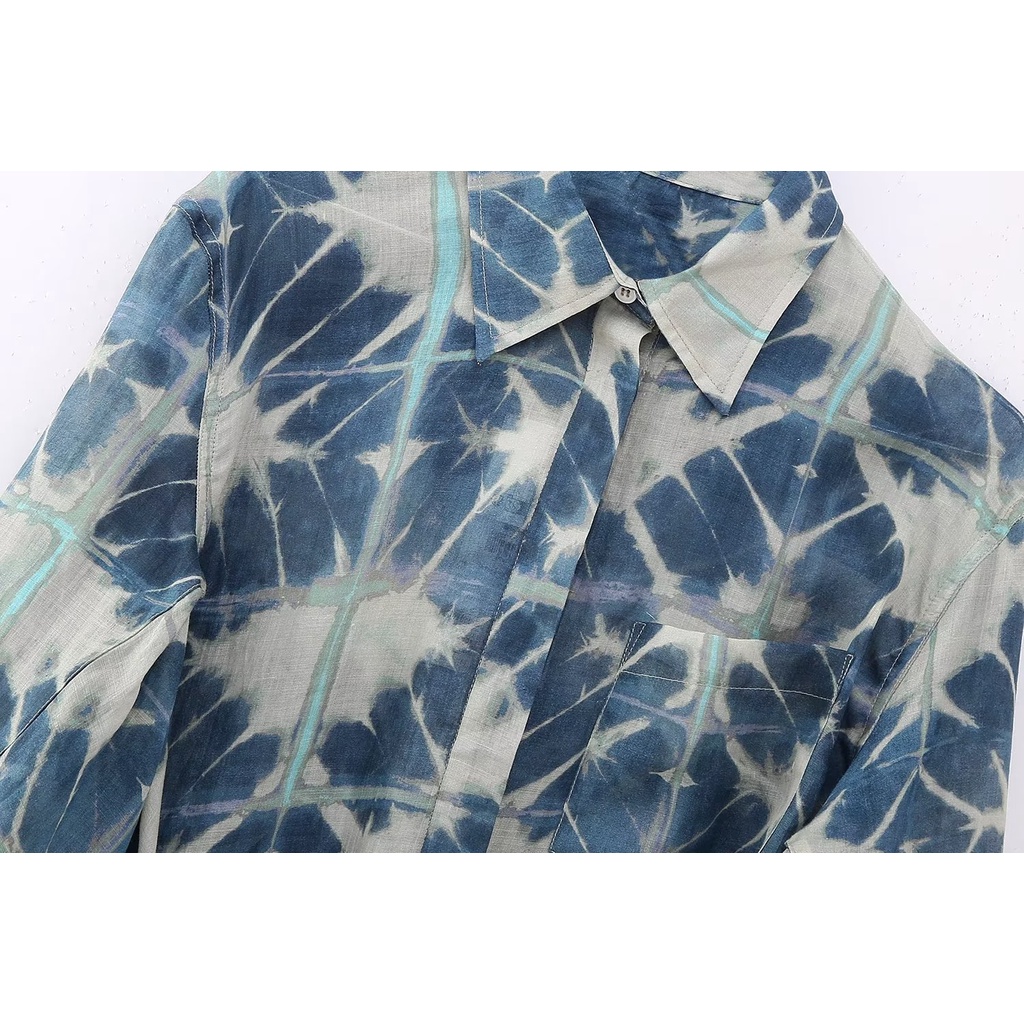 Uibey ve áo cổ áo in áo dài tay 3724