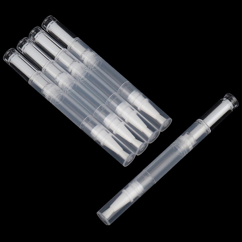 (mới) 5 cái 3ml dầu dinh dưỡng móng tay rỗng bút đóng chai với cọ bôi dụng cụ làm móng.