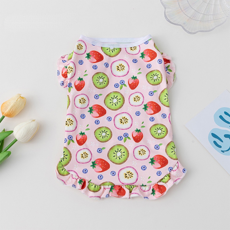 Quần áo cho chó ren cho shih tzu summer cat tshirt puppy costume quần áo cho thú cưng