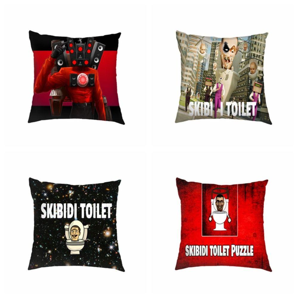 Norman car plush pillow cover, soft toilet man skibidi toilet pillow cover, waist pillows cover game cameraman món quà giáng sinh sáng tạo