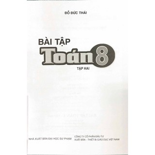 Sách - Bài Tập Toán 8 - Tập 2 (Cánh Diều) (Chuẩn)