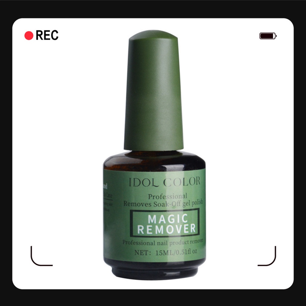 ♕ Idol Color Burst Magic Nail Remover Gel Polish Gel loại bỏ nhanh chóng Không gây kích ứng Không gây hư hại Ngâm keo móng nghệ thuật cho tiệm nail 15ml NỘI THẤT