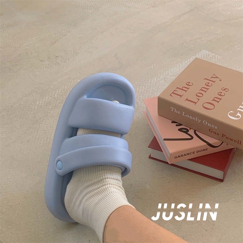 JUSLIN dép nữ dép cross dép bánh mì nữ dép bánh mì nữ 2023 NEW 080802