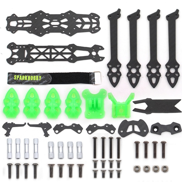 Lin lannrc mark4 khung sợi carbon 5 inch fpv 225mm chiều dài cơ sở 5mm cánh tay tự do khung dài cho rc quadcopter