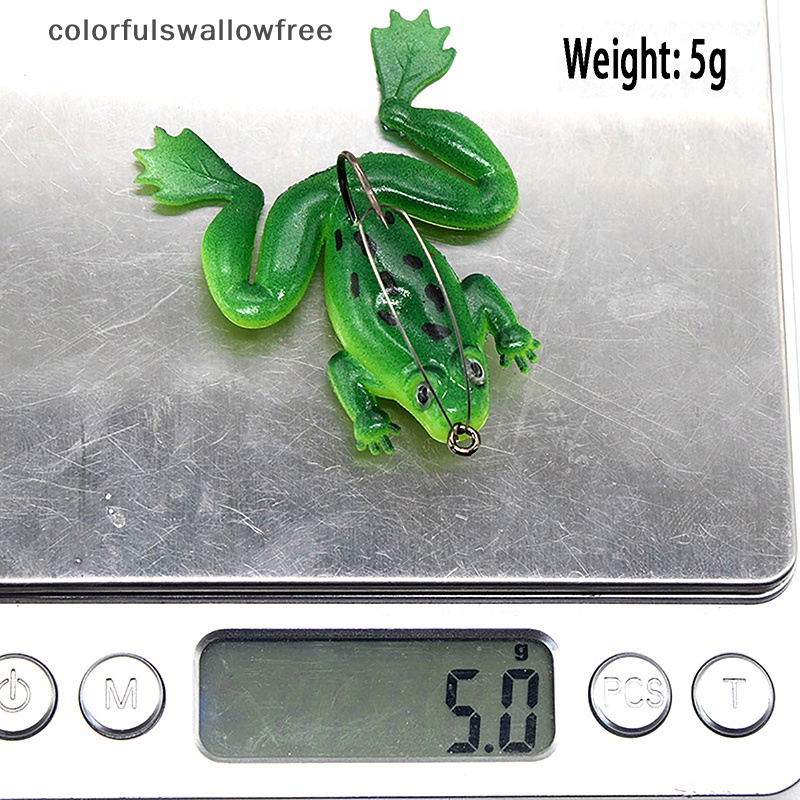 Colorfulswallowfree Mồi Câu Cá Giả Hình Con Ếch Độc Đáo 6cm / 5g